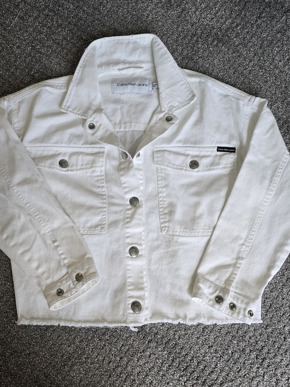 Calvin Klein Jeans Women's White Denim Jacket